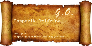 Gasparik Oriána névjegykártya